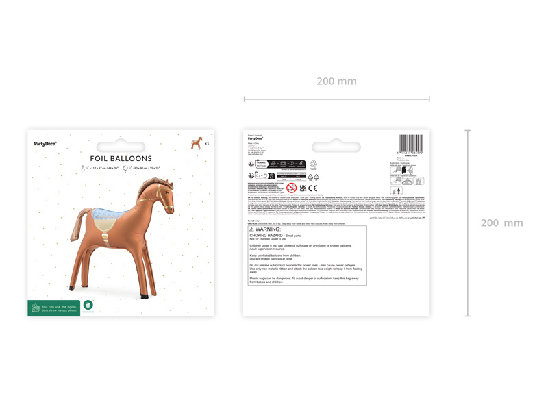 Ekologiczny balon foliowy koń