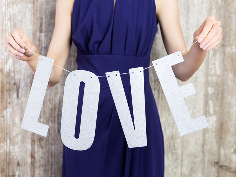 Baner Love srebrny - zdjęcie 4