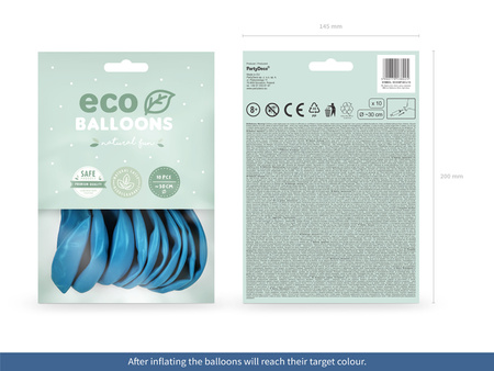 Balony Eco 30cm pastelowe, jasny niebieski (1 op. / 10 szt.)