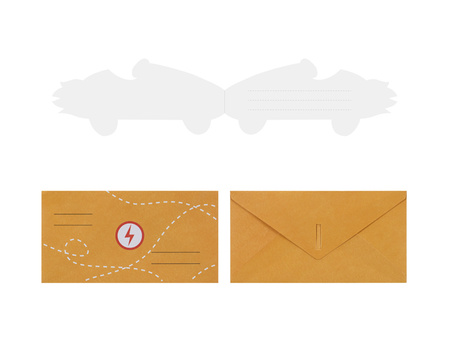 Zaproszenia Autko, mix (1 op. / 6 szt.)