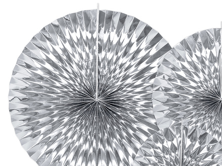 Rozety dekoracyjne, srebrny (1 op. / 3 szt.)