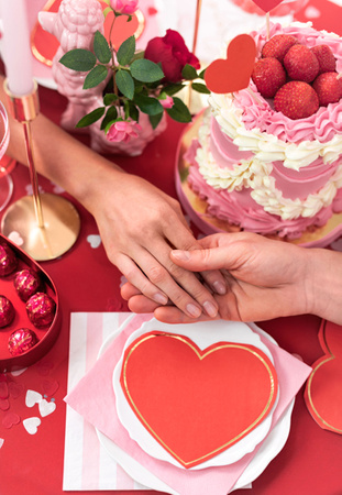 Konfetti Serca, 1,6x1,6 cm, biały, 15g