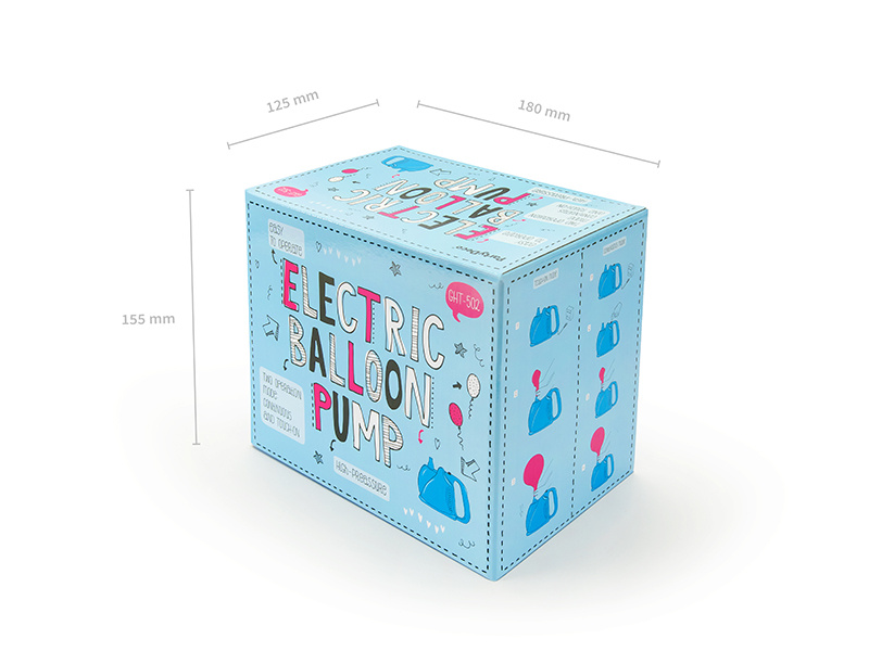 Pompka elektryczna z jednym wyjściem - widok z boku