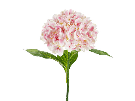 Sztuczny Kwiat - Hortensja Premium, 69 cm, jasny róż