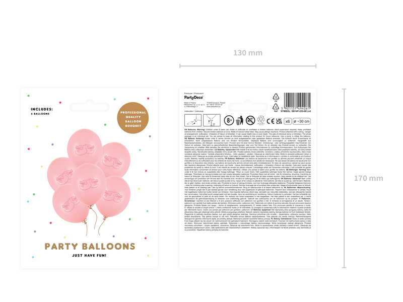 Balony 30cm Bucik Pastel Baby Pink - zdjęcie 2