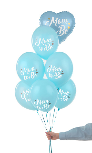 Zestaw balonów Mom to Be Pastel Light Blue - dekoracja na różne okazje