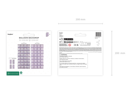 Balon foliowy kurtyna dwustronna, fioletowy, 55 x 110 cm