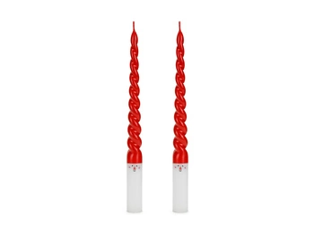 Świece stożkowe Mikołaj, 25 cm, mix (1 op. / 2 szt.)