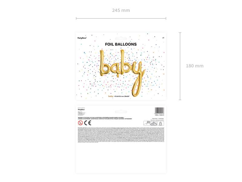 Balon foliowy Baby złoty - zdjęcie 4