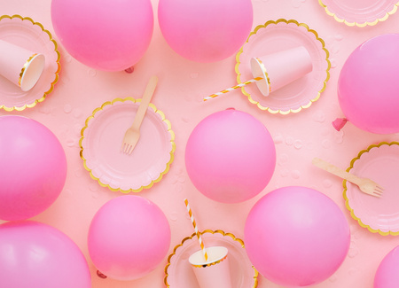 Balony Eco 30cm pastelowe, różowy (1 op. / 100 szt.)