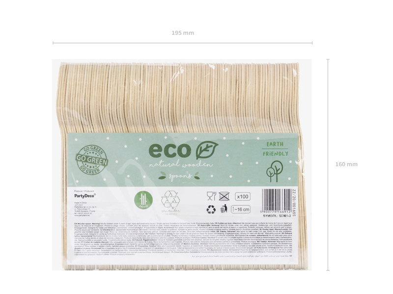 Drewniane łyżki do potraw – naturalny kolor