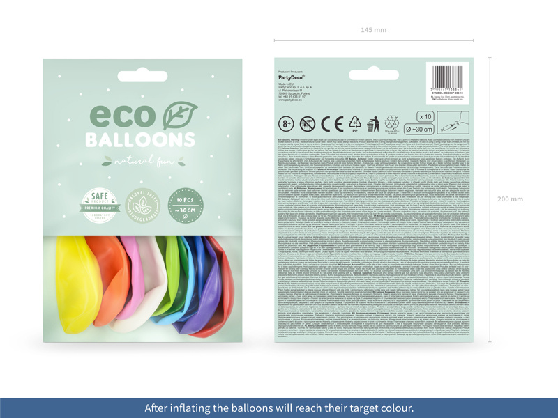 Balony Eco 30cm pastelowe, mix - zdjęcie 2