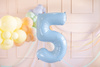 Balon foliowy Cyfra ''5'', 72cm, jasny niebieski