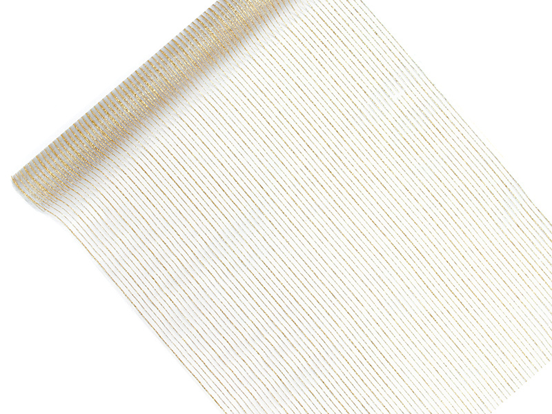 Organza z nadrukiem, biały, 0,48 x 9m