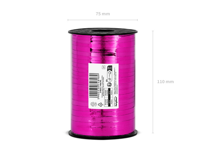 Plastikowa wstążka ciemnoróżowa – szerokość i długość