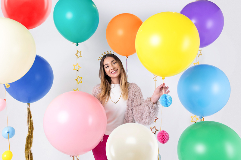 Balon okrągły 60 cm Pastel Lavender Blue - szczegóły