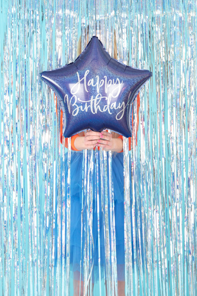 Balon foliowy Happy Birthday granat 40cm - zdjęcie 2
