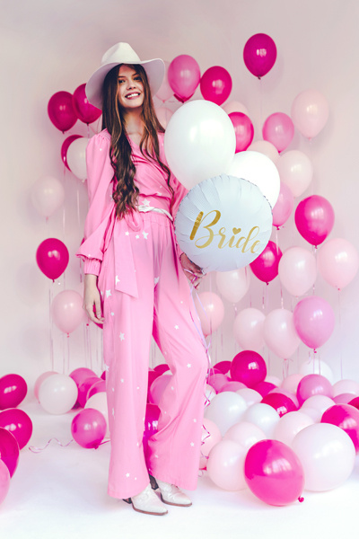 Balon foliowy Bride 45cm biały - zdjęcie 4