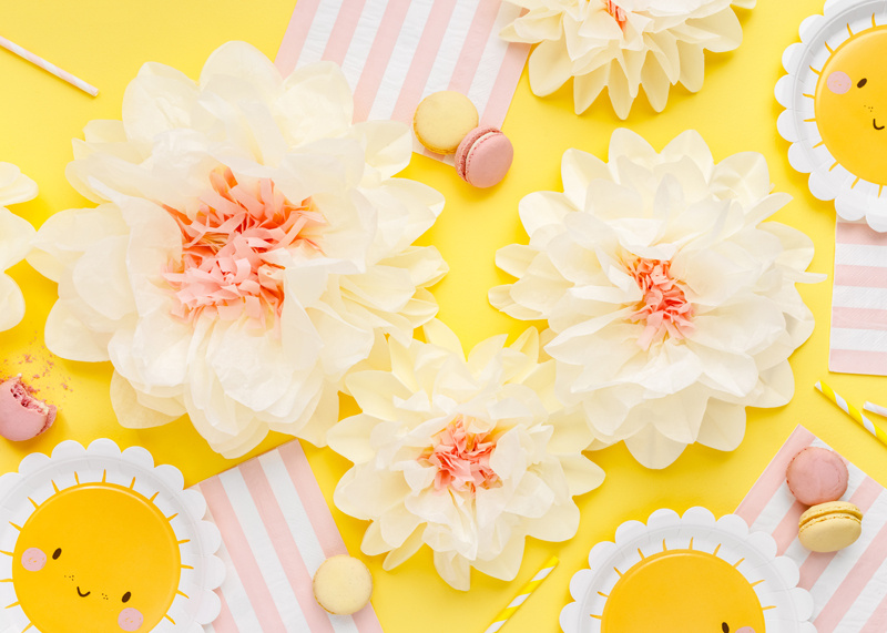 Bezpieczne talerzyki papierowe Słoneczko