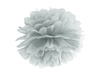Pompon bibułowy, srebrny, 25cm