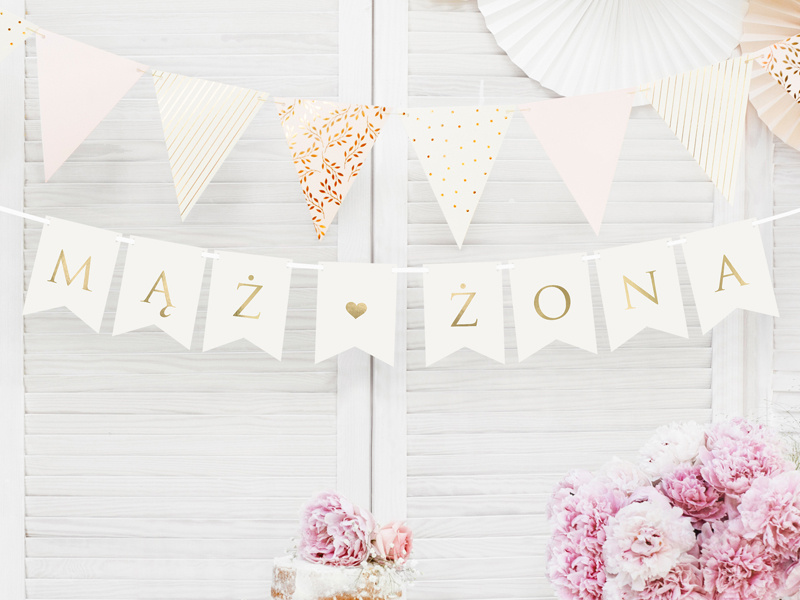 Baner Mąż Żona do samodzielnego złożenia