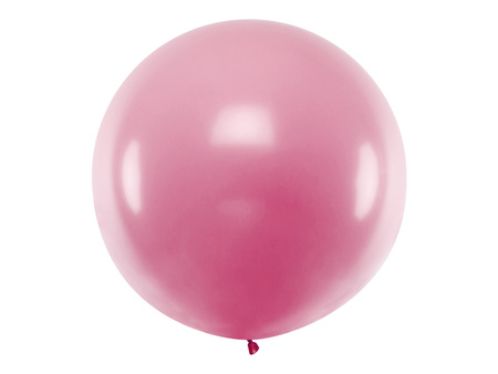 Balon okrągły 1m, Metallic Light Pink