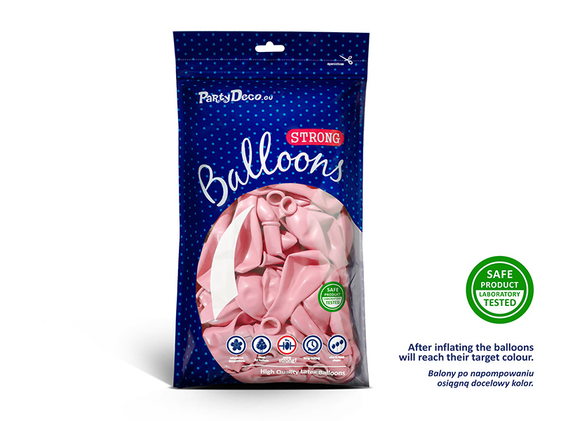 Balony Strong Pastel Pale Pink 30cm w aranżacji