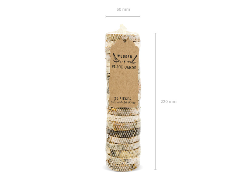 Drewniane wizytówki – w opakowaniu