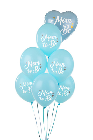 Balony 30 cm, Mom to Be, Pastel Light Blue (1 op. / 50 szt.)
