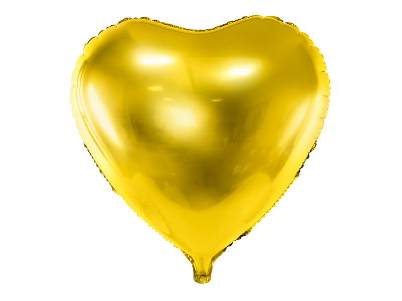 Balon foliowy serce 45cm złoty - główne zdjęcie