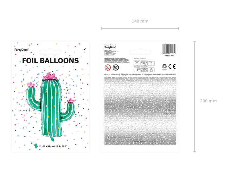 Balon foliowy Kaktus, inspiracja do kreatywnej zabawy