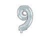 Balon foliowy Cyfra ''9'', 35cm, holograficzny