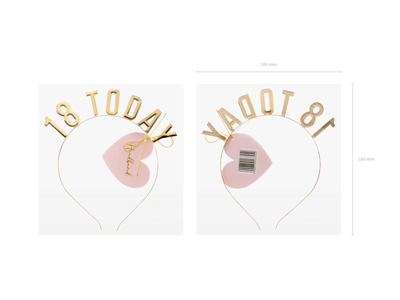 Opaska 18 Today złoty - widok z boku