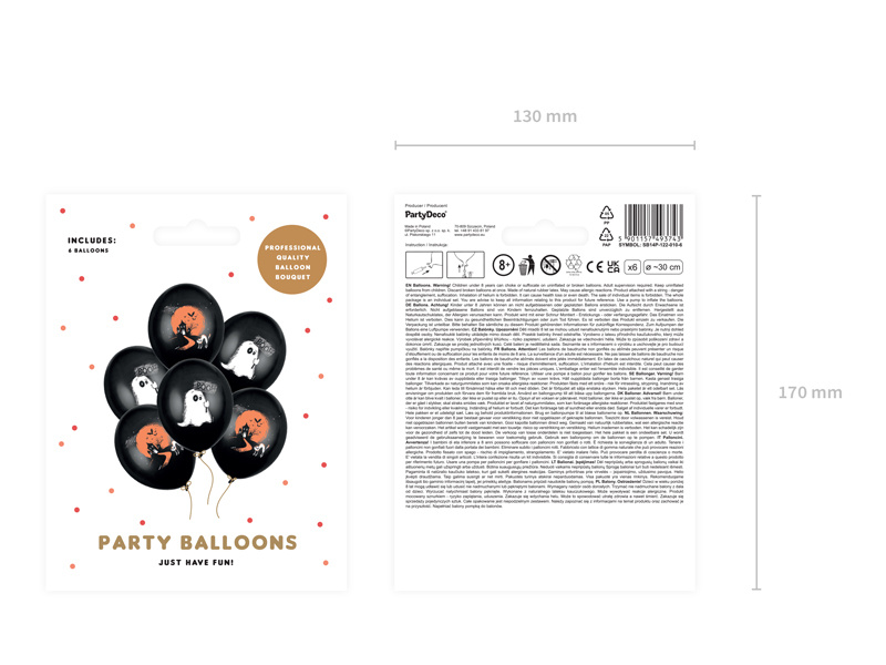 Balony Duszek Pastel Black 30cm aranżacja