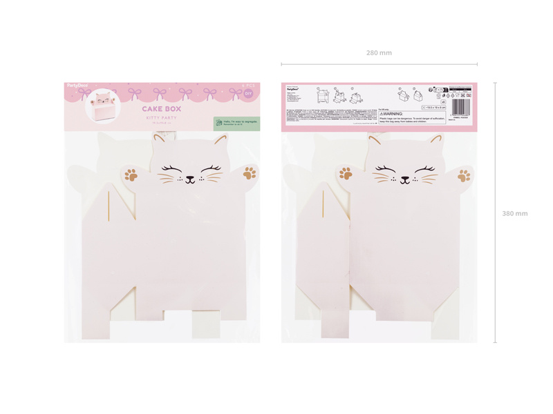 Ozdobne pudełka na ciasto Kotek - zdjęcie 2