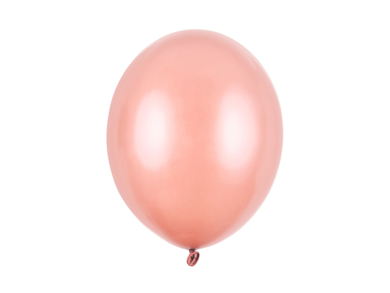 Balony Strong 30cm Metallic Rose Gold - opakowanie 100 sztuk