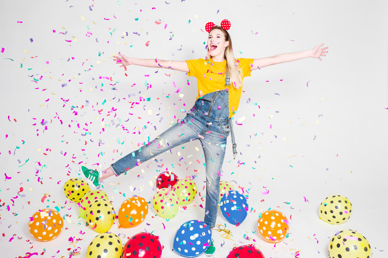 Tuba z konfetti mix 20 cm – detale produktu