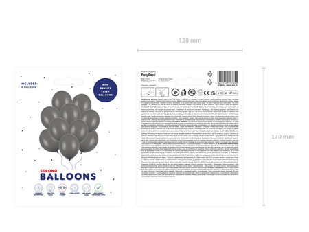 Balony Strong 27cm, Pastel Grey (1 op. / 10 szt.)