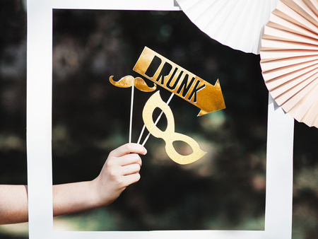 Gadżety do zdjęć Let's Celebrate, mix, złoty (1 op. / 8 szt.)