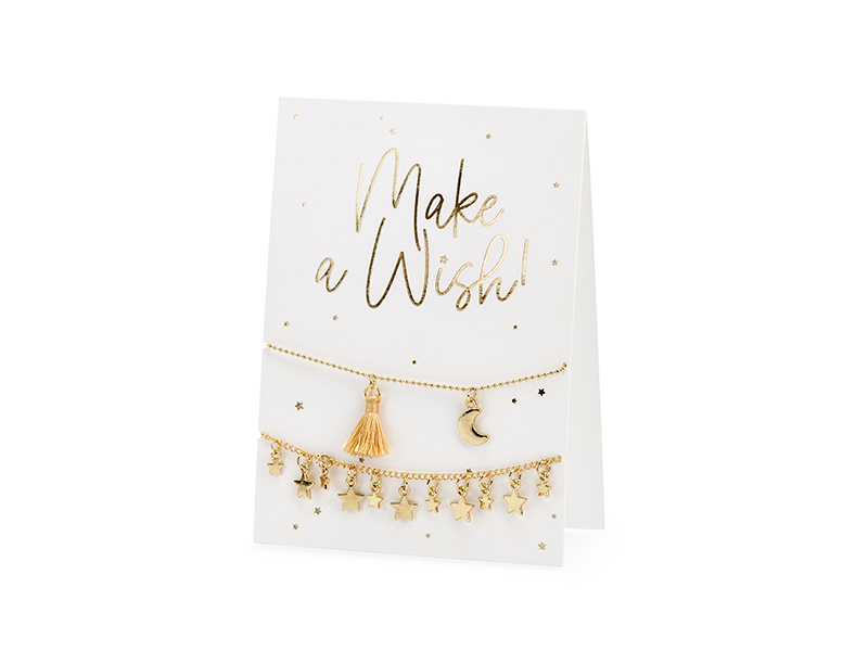 Kartka z bransoletkami Make a wish! – widok ogólny