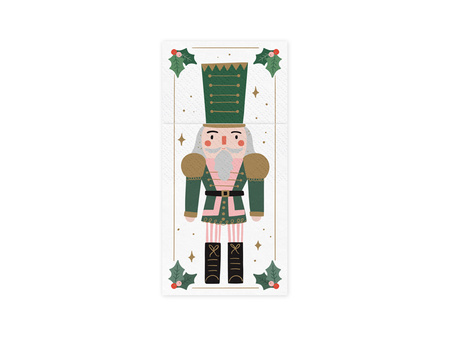 Kieszonka na sztućce Dziadek do orzechów, 10x20 cm, mix (1 op. / 6 szt.)