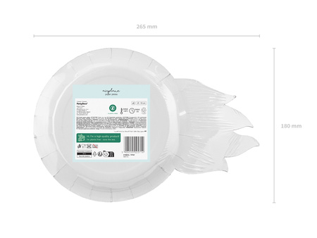 Talerzyki Koło, 26.5x18 cm, mix (1 op. / 6 szt.)