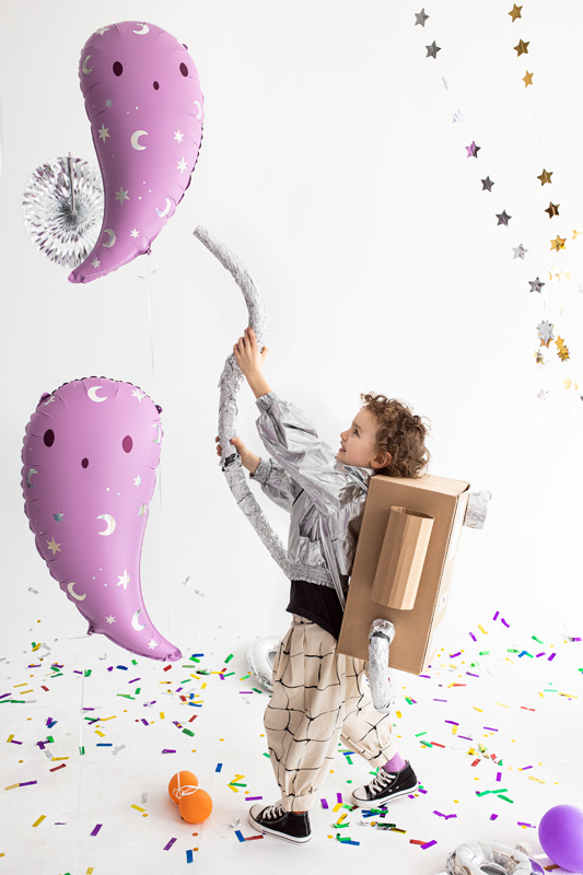 Balon foliowy Duch – szczegóły holograficznego nadruku