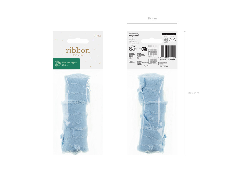 Wstążka szyfonowa błękitna – inspiracje dekoracyjne