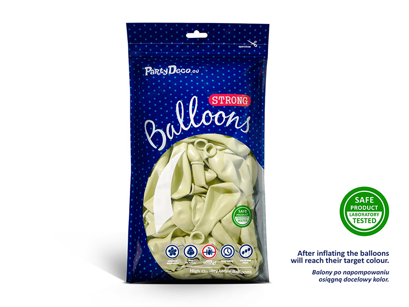 Balony Strong 30cm Pastel Light Cream – zbliżenie na balony