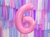 Balon foliowy Cyfra ''6'', 86cm, różowy