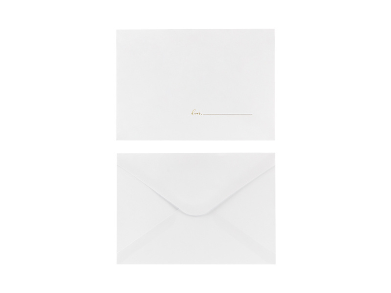 Zaproszenia Save the date białe z kopertami - prezentacja zestawu