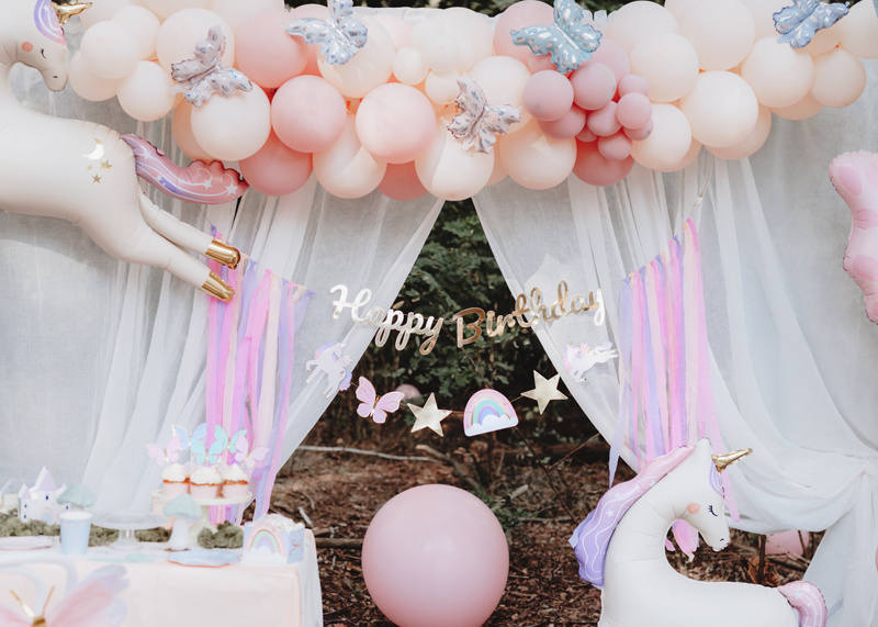 Baner Happy Birthday Jednorożec - szczegóły wykonania