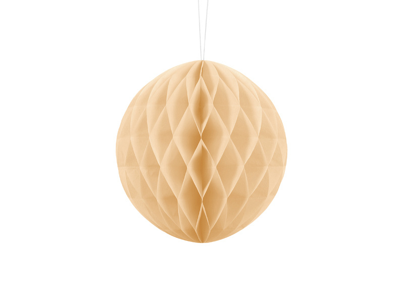 Kula bibułowa jasnokremowa 20 cm – zdjęcie 1