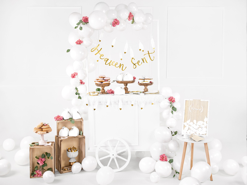 Balony Strong 30cm Pastel Pure White - balony w dekoracji